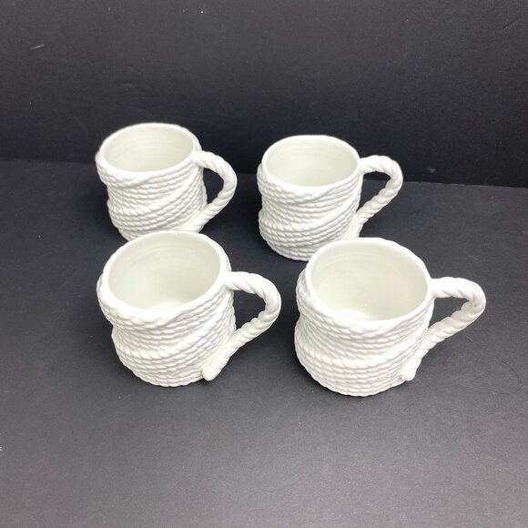 Set of 4 Frank McIntosh for Henri Bendel by Valli Porcelain Mugs Made in Italy - Picture 1 of 7